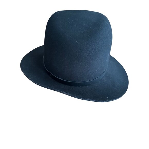 Rag & Bone Black Floppy Wool Fedora Hat Size 30/ L Stylish Chic - Picture 11 of 14